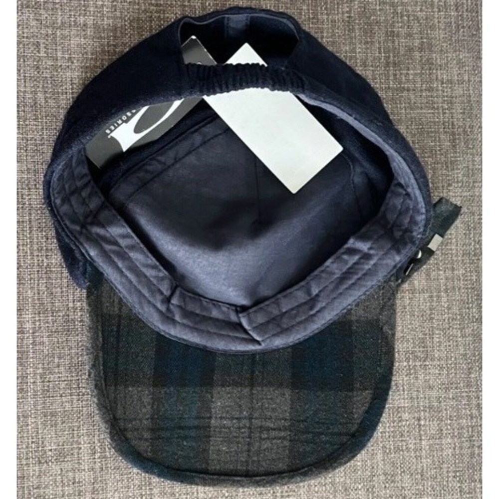 August Accessories Women's Solid Blue Plaid Baseball Hat W/Bow Accent NWT - Picture 6 of 6